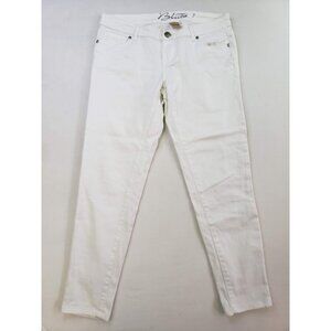 Celebrity Blues Jeans Junior 7 White Skinny Ankle Stretch Summer Vacation Beach